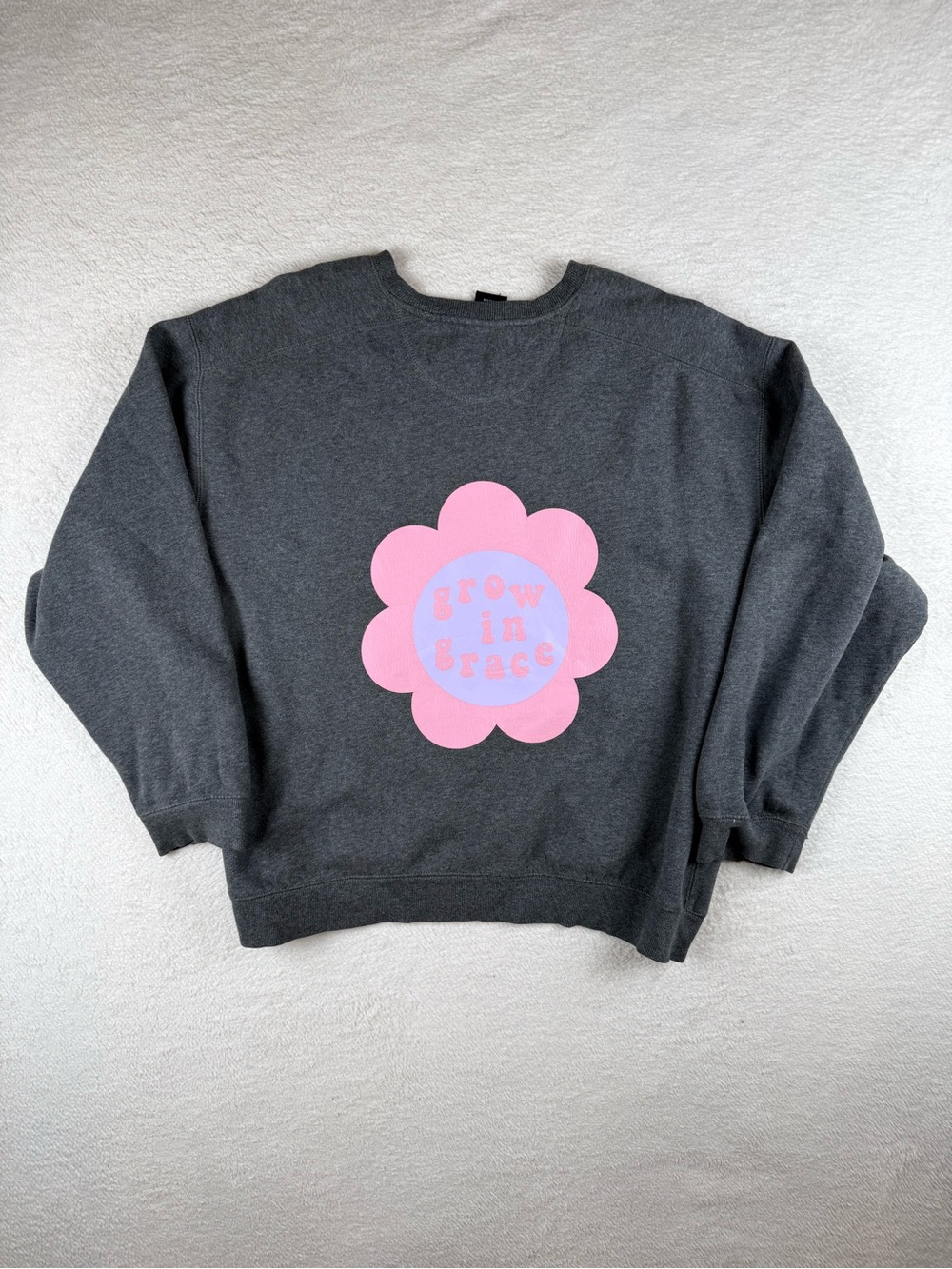 Vintage Y2K Starter Men’s 3XL Boxy Fit Crewneck Sweatshirt Gray Pink Graphic